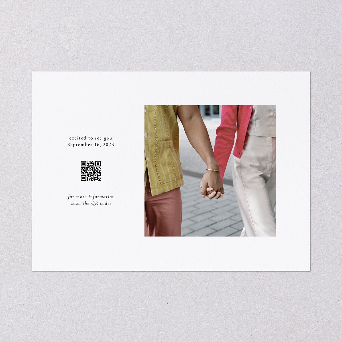 Simple Square Save the Date Cards — view 3