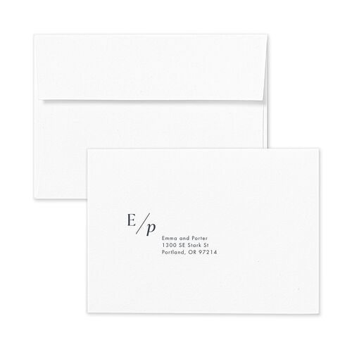 You and Me Response Card Envelopes Terracotta Midnight Navy Return Address Signature Standard