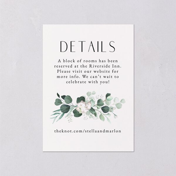 Timeless Hoop Wedding Enclosure Cards Gold Pure White Signature Standard