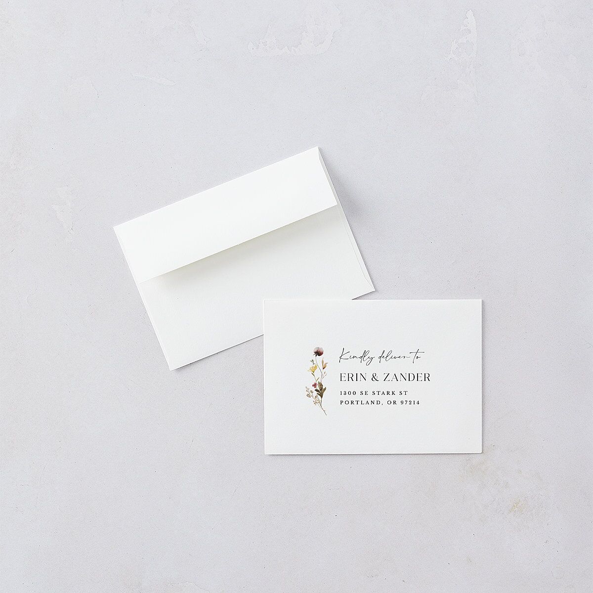 Simple Bohemian Wildflowers Wedding Response Cards Cotton Signature Standard