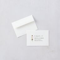 Simple Bohemian Wildflowers Wedding Response Cards Cotton Signature Standard