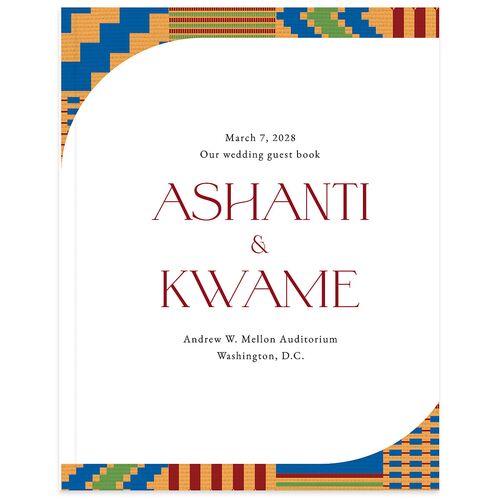 Ankara Print Guest Books Garnet