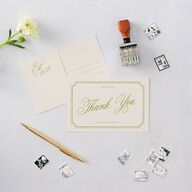 We're Getting Married Thank You Postcards Deep Olive