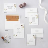 Rustic Butterfly Garden Save the Date Postcards Pure White