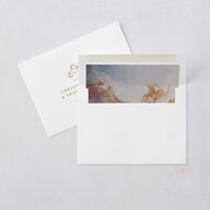 Antique Botanical Garland Wedding Invitations Champagne Signature Blank No Standard