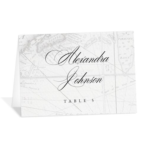 Formal Nautical Place Cards Midnight Signature