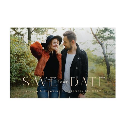 Nordic Folk Save The Date Postcards Latte