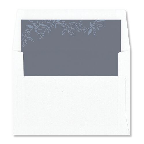 Monogram Leaves Standard Envelope Liners Dusty Blue Standard