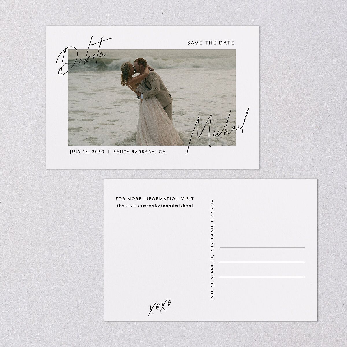Signatures Save the Date Postcards Off-White