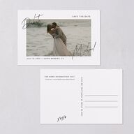 Signatures Save the Date Postcards Off-White