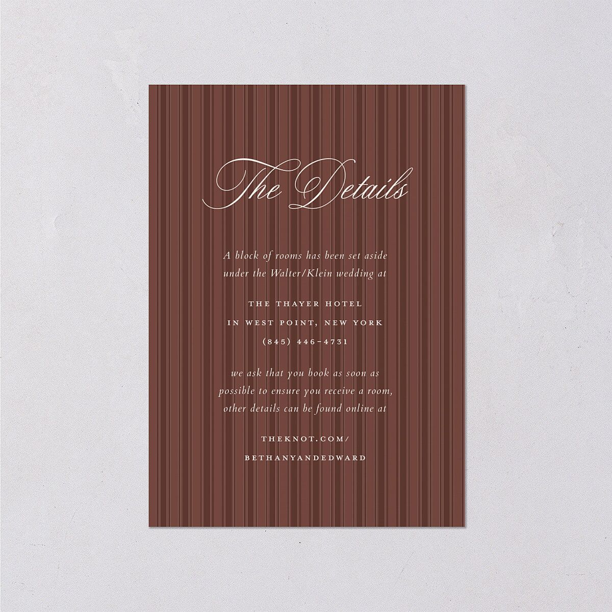 Vintage Oval Monogram Wedding Enclosure Cards Merlot Signature Standard