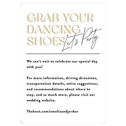 Wedding of the Century Wedding Enclosure Cards Pure White Signature Rounded