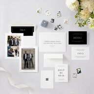 Manhattan Save the Date Cards Pure White Signature smooth Blank No Standard