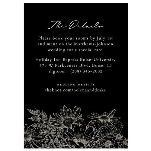Rustic Botanical Frame Wedding Event Detail Cards Midnight Signature Standard