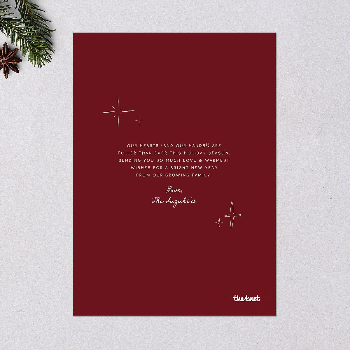 Best Present Ever Bow Gallery Holiday Cards Merlot Signature Blank Standard Portrait