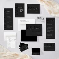 Modern Vow Thank You Cards Charcoal