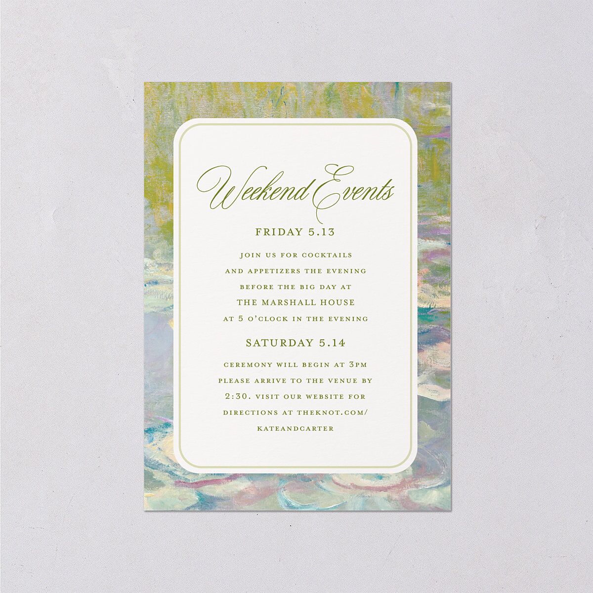 Eclectic Garden Reverie Wedding Enclosure Cards Lavender Signature Standard