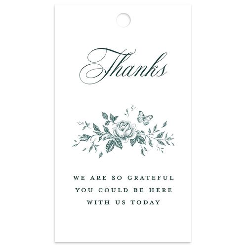 Elegant Rose Crest Favor Gift Tags Forest Signature
