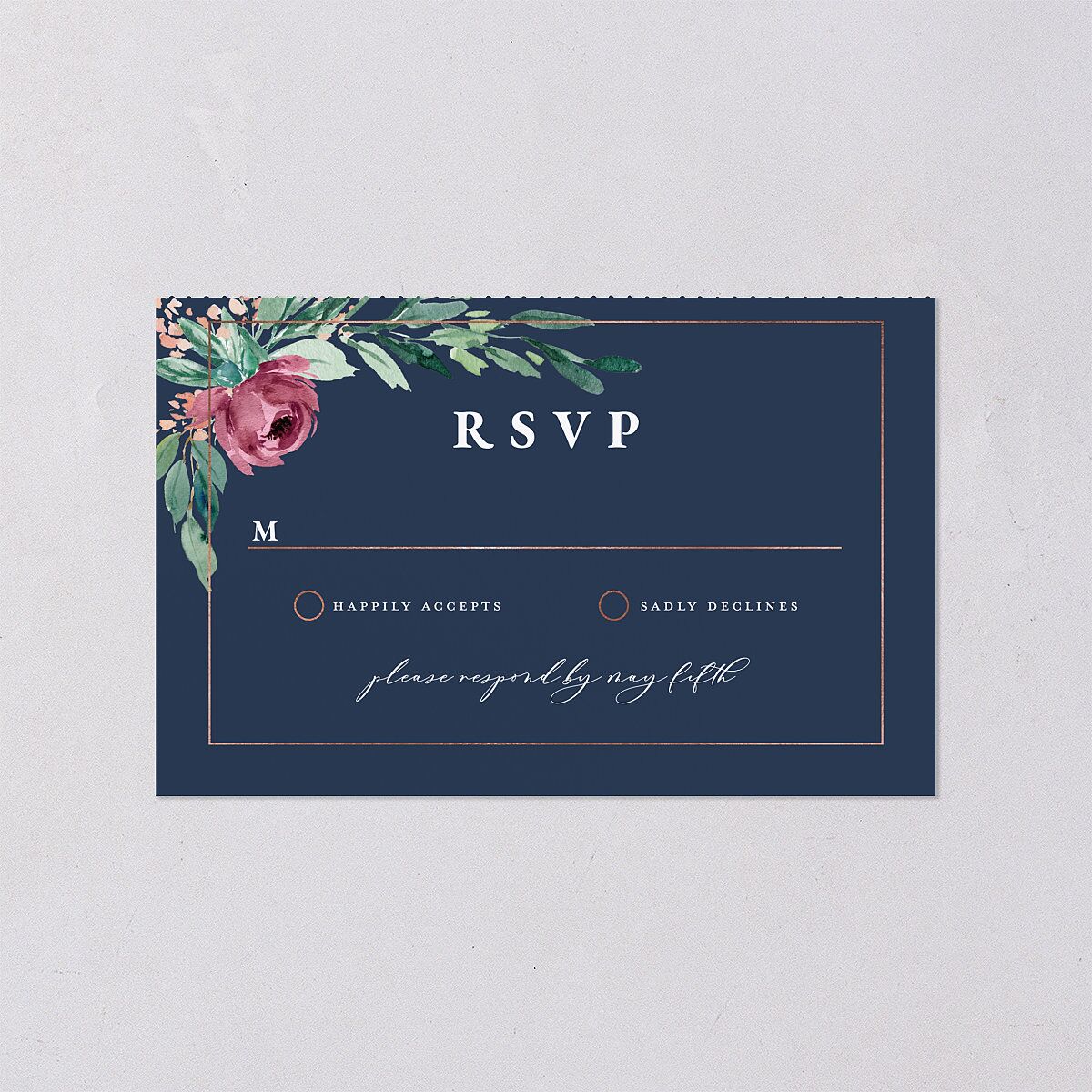 Gilded Botanical All-in-One Wedding Invitations — view 4
