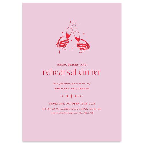 Til Death Do We Disco Rehearsal Dinner Invitations Amethyst Signature Blank