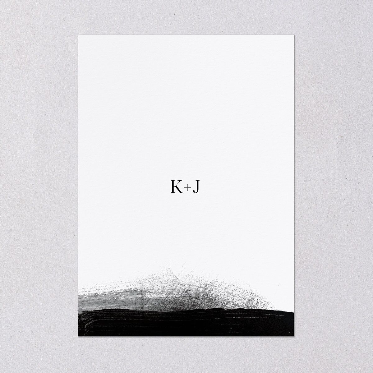 Painted Minimal Wedding Invitations Midnight Signature Blank No Standard