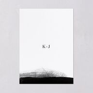 Painted Minimal Wedding Invitations Midnight Signature Blank No Standard