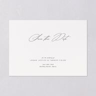 Romantic Minimal Save The Date Cards Snow Signature smooth Blank No