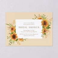 Sweet Sunflowers Bridal Shower Invitations Marigold Signature Blank Standard