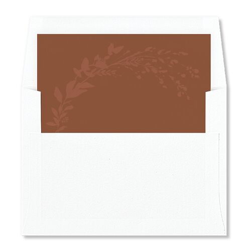 Shining Wreath Envelope Liners Terracotta Standard