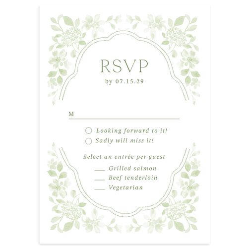 Porcelain Blue Floral Watercolor Wedding Response Cards Moss Signature Standard