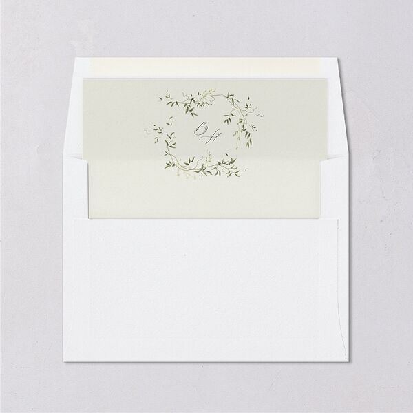 Dainty Fairytale Greenery Envelope Liners Hunter Green Standard
