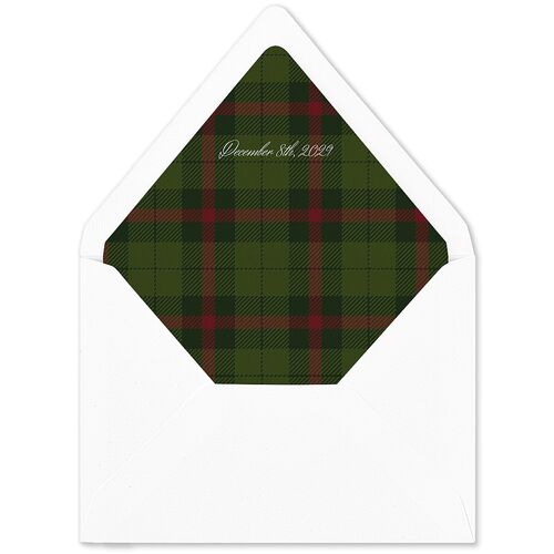 Elegant Winter Pine Cone Euro Envelope Liners Burgundy Luxe