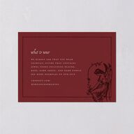 Gothic Medieval Arch Wedding Response Cards Burgundy Signature Standard