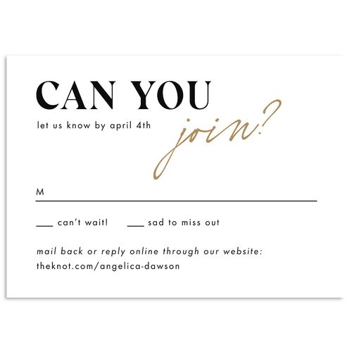 Happily Ever After Party  Wedding Response Cards Licorice Signature Standard