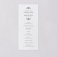 Luxe Monogram Wedding Programs Pure White Signature