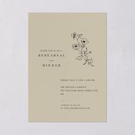 Elegant Minimal Rehearsal Dinner Invitations Champagne Signature Blank Standard