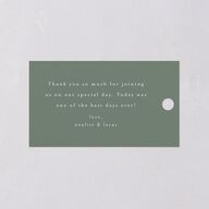 Monogram Leaves Favor Gift Tags Gold Eucalyptus Signature