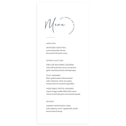 Modern Arc Menus Moody Blue Signature