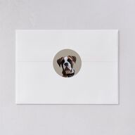 Checked Wedding Stickers Taupe Sticker