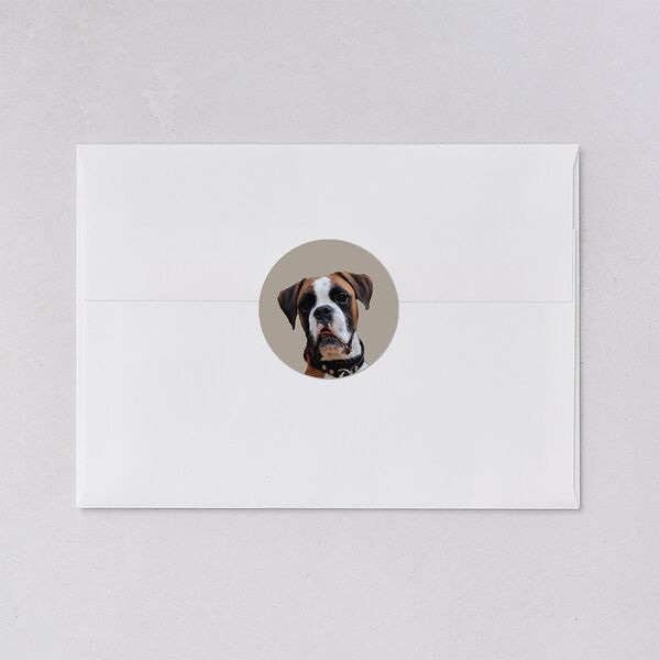 Checked Wedding Stickers Taupe Sticker