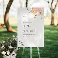 Pastel Garden Bridal Shower Standard Welcome Sign Large Pink Cotton Standard Indoor Foam Core L Welcome