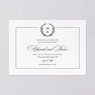 Gilded Wreath Rehearsal Dinner Invitations Pure White Signature Blank Standard