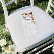 Fall Foliage Wedding Programs Chestnut Signature