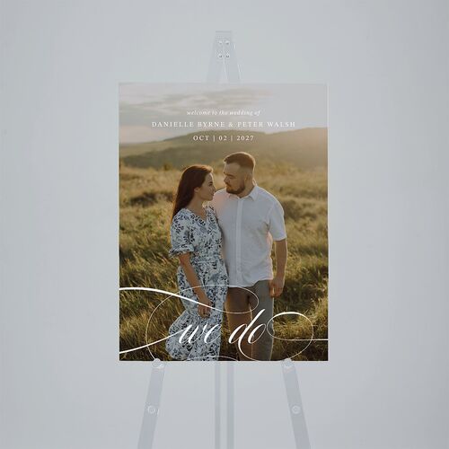 Photo Vow Standard Welcome Sign Medium Pure White Standard Outdoor Corrugated M Welcome