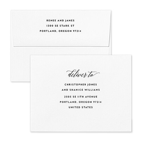 We Do Save the Date Magnet Envelopes Blue Midnight Return Address Signature Standard