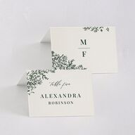 Botanical Branches Place Cards Dark Night Signature