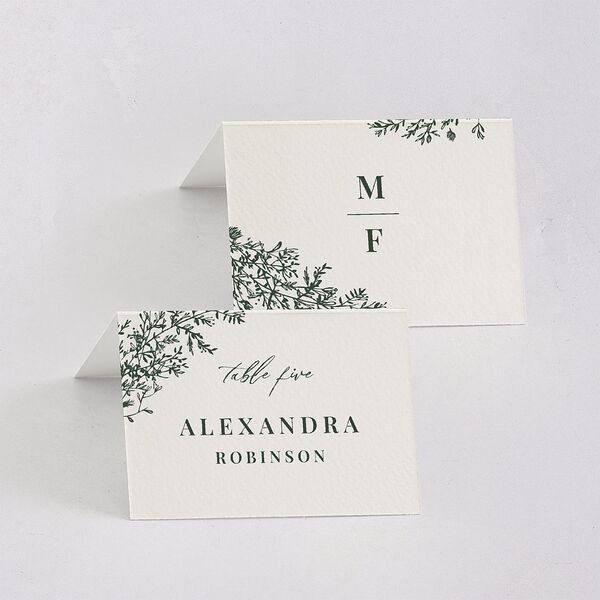 Botanical Branches Place Cards Dark Night Signature