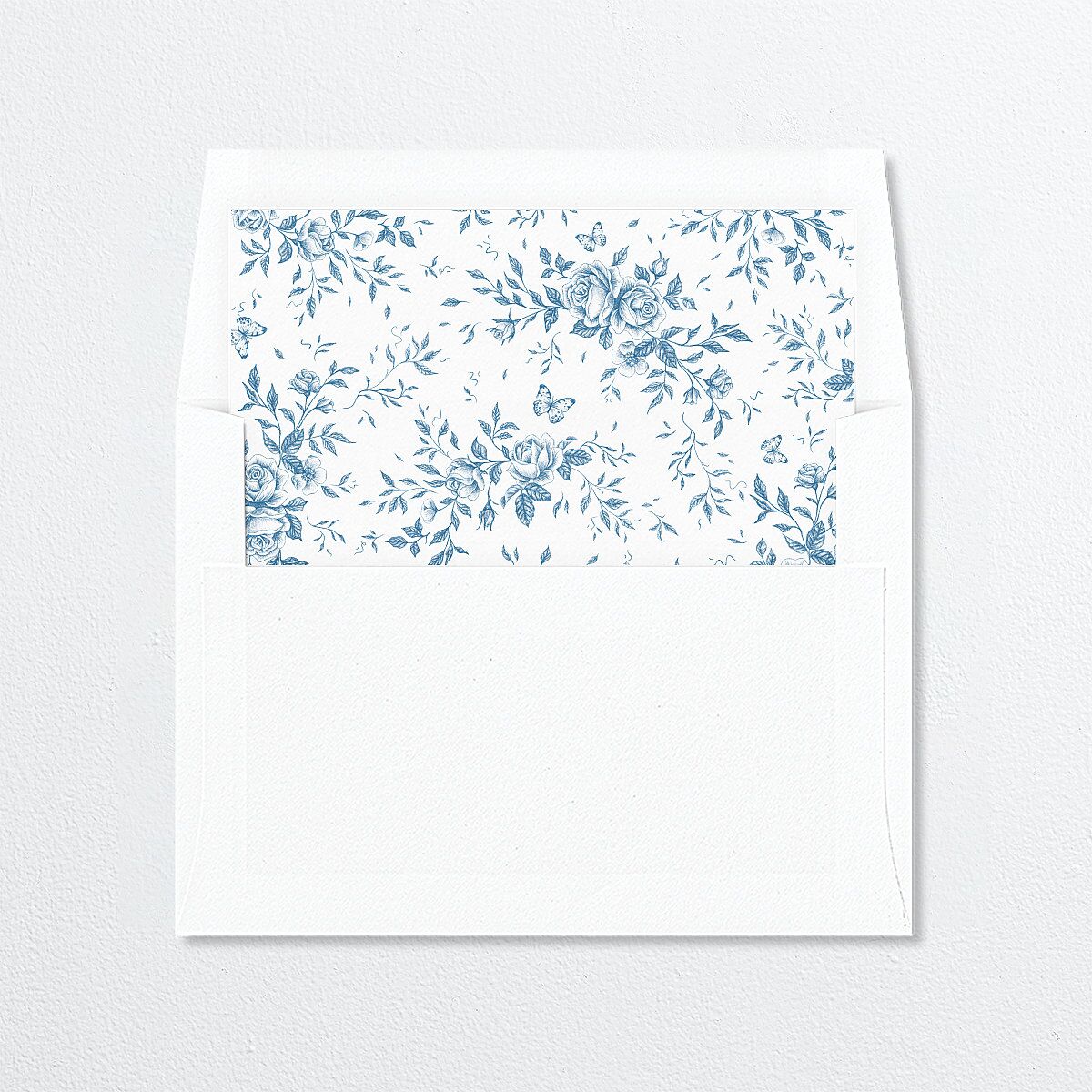 Elegant Rose Crest Envelope Liners Standard Sapphire