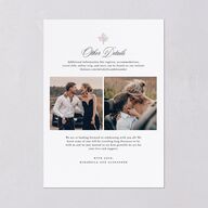 Elegant Floral Regency Wedding Invitations Pink Cotton Signature Blank No Standard