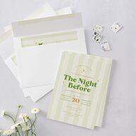 Colorful Retro Stripes Rehearsal Dinner Invitations Sea Foam Signature Blank Standard